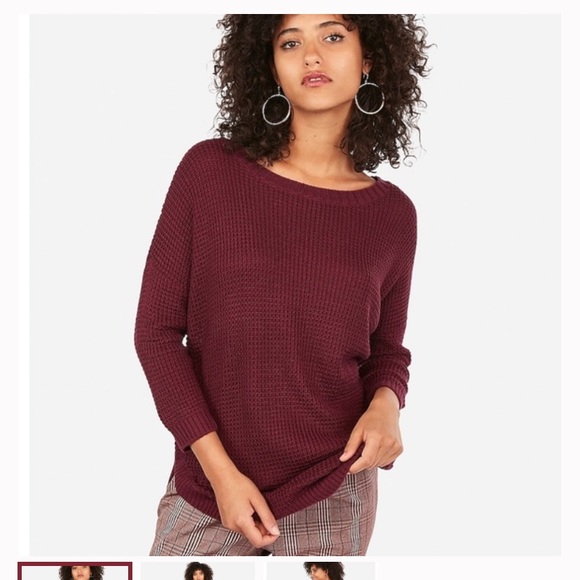 Express Cozy Thermal Circle Hem Tunic Sweater NWT - Picture 1 of 12